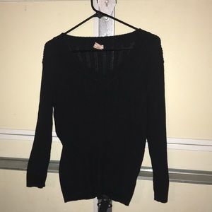 Knitted black sweater